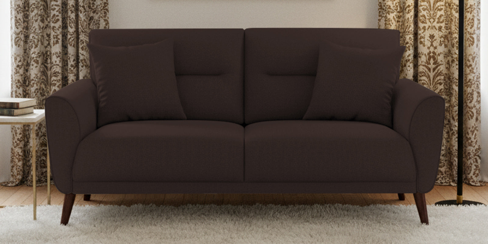 Buy Castro 2 Seater Fabric Sofa - Coffee Brown | Febonic Living
