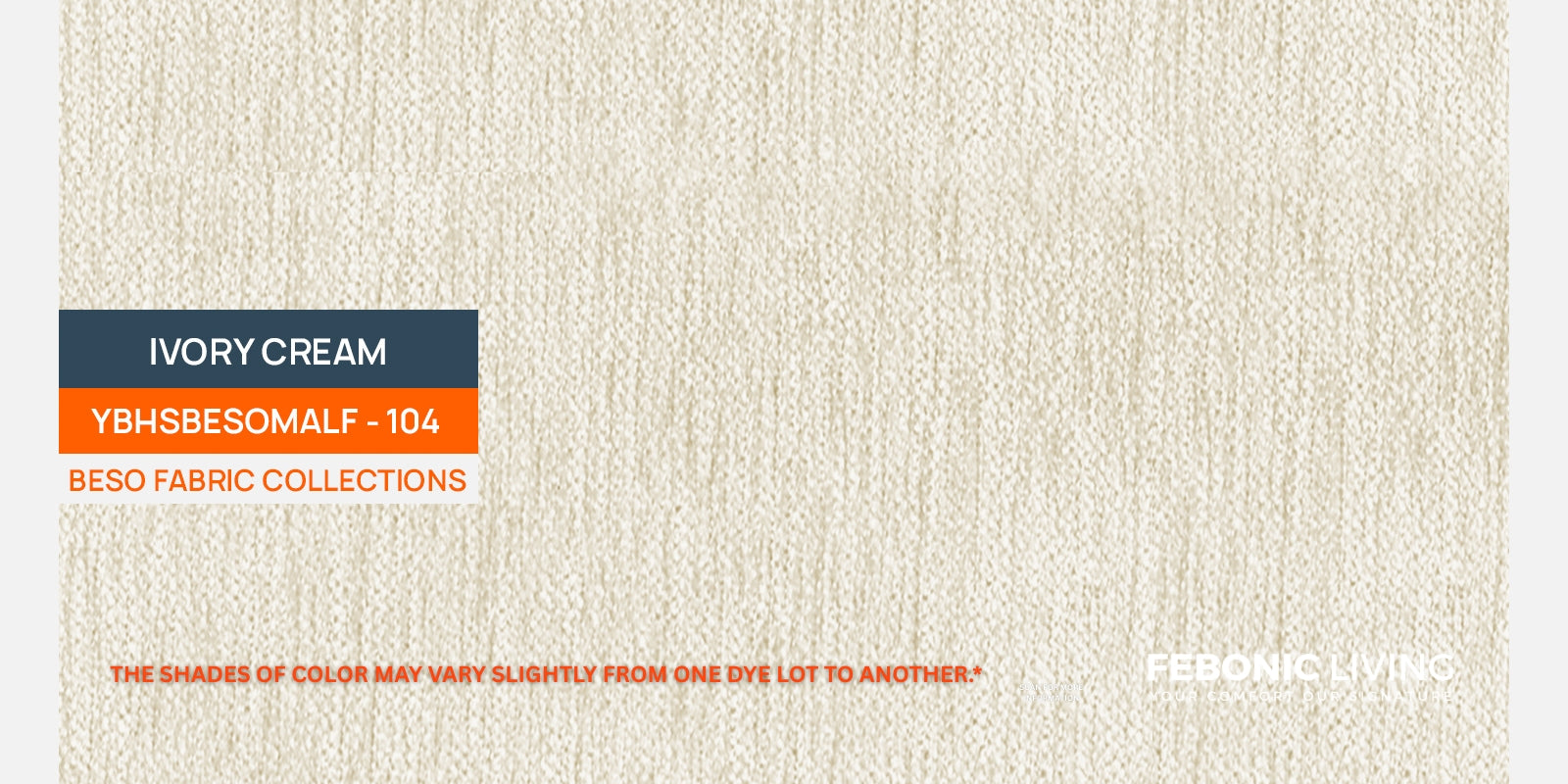 Castro Fabric 2 Seater Sofa In Ivory Cream Colour