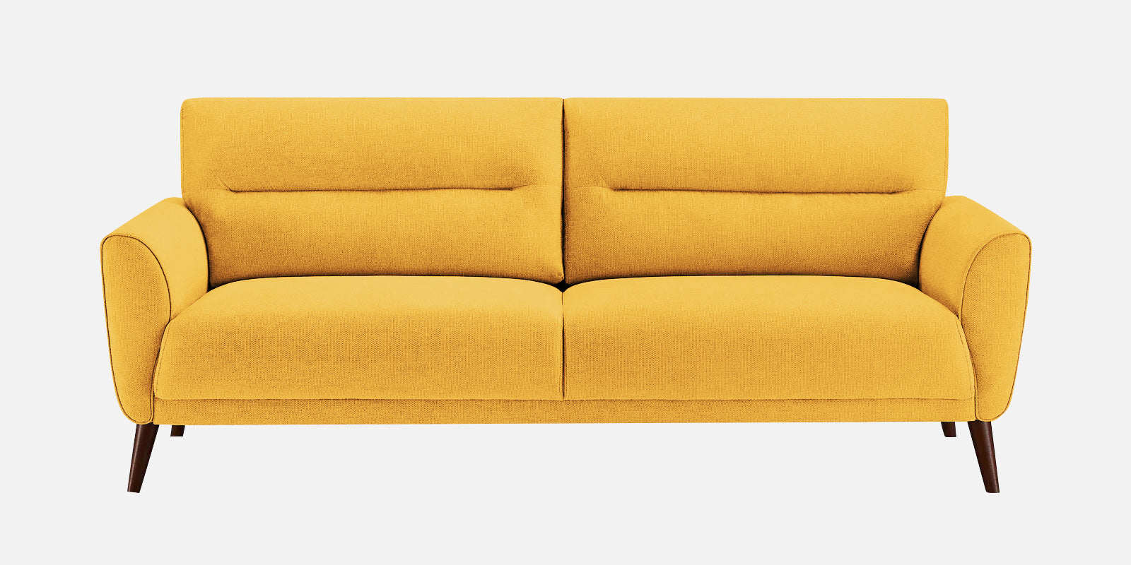 Castro Fabric 3 Seater Sofa In Bold Yellow Colour - Febonic Living