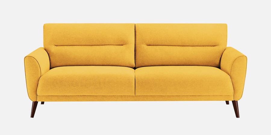 Castro Fabric 3 Seater Sofa In Bold Yellow Colour - Febonic Living