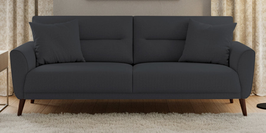 Castro Fabric 3 Seater Sofa In Charcoal Grey Colour - Febonic Living