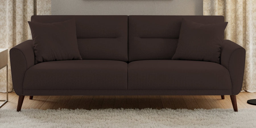 Castro Fabric 3 Seater Sofa In Coffee Brown Colour - Febonic Living