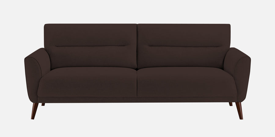 Castro Fabric 3 Seater Sofa In Coffee Brown Colour - Febonic Living