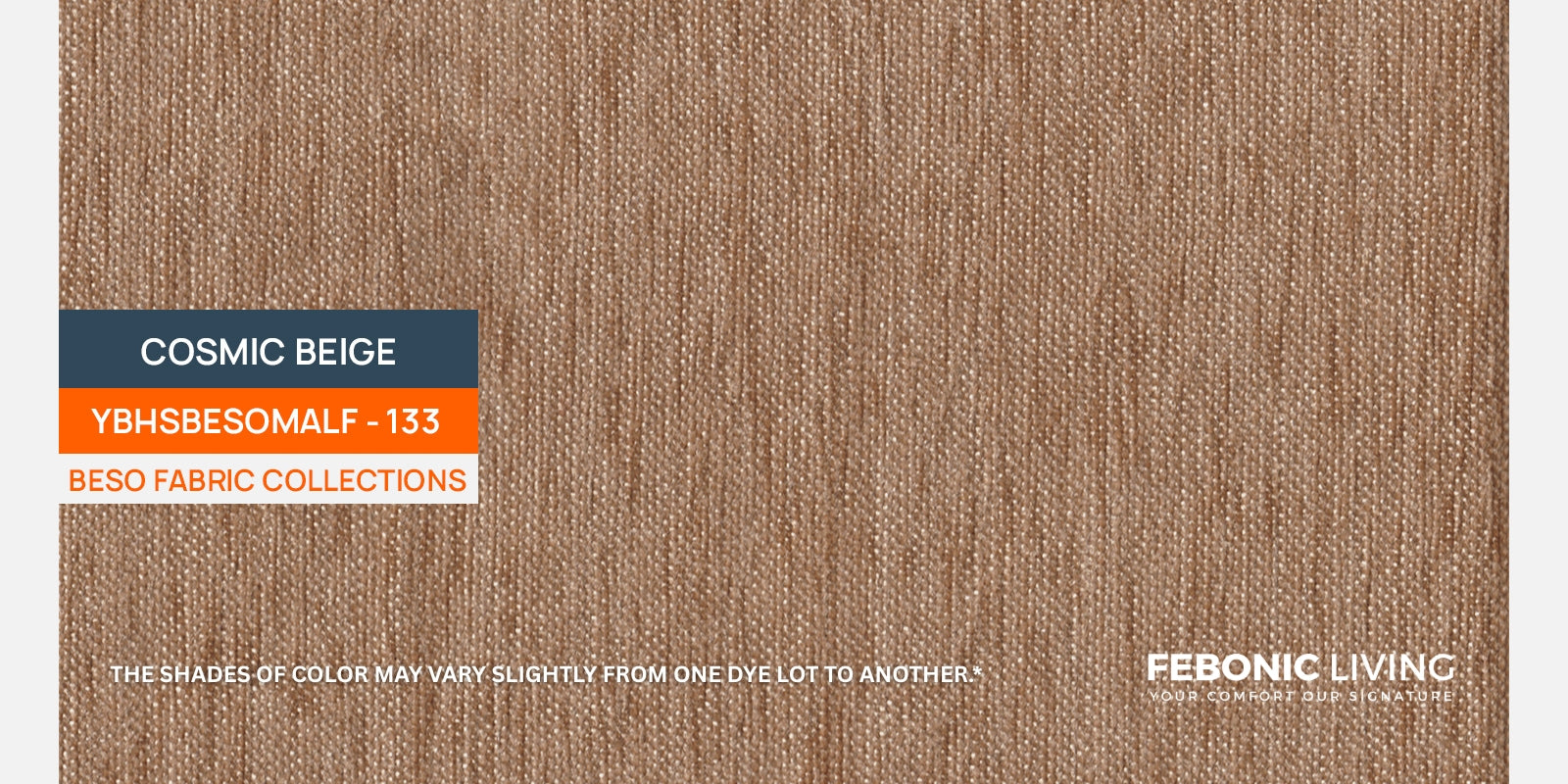 Castro Fabric 3 Seater Sofa In Cosmic Beige Colour