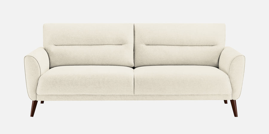 Castro Fabric 3 Seater Sofa In Ivory Cream Colour - Febonic Living