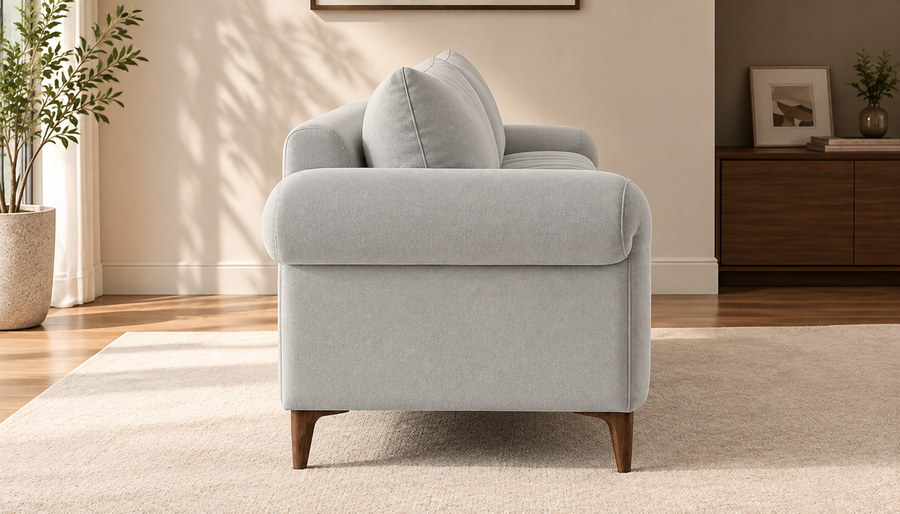 Rocar 3 Seater Fabric Sofa - Bone Beige