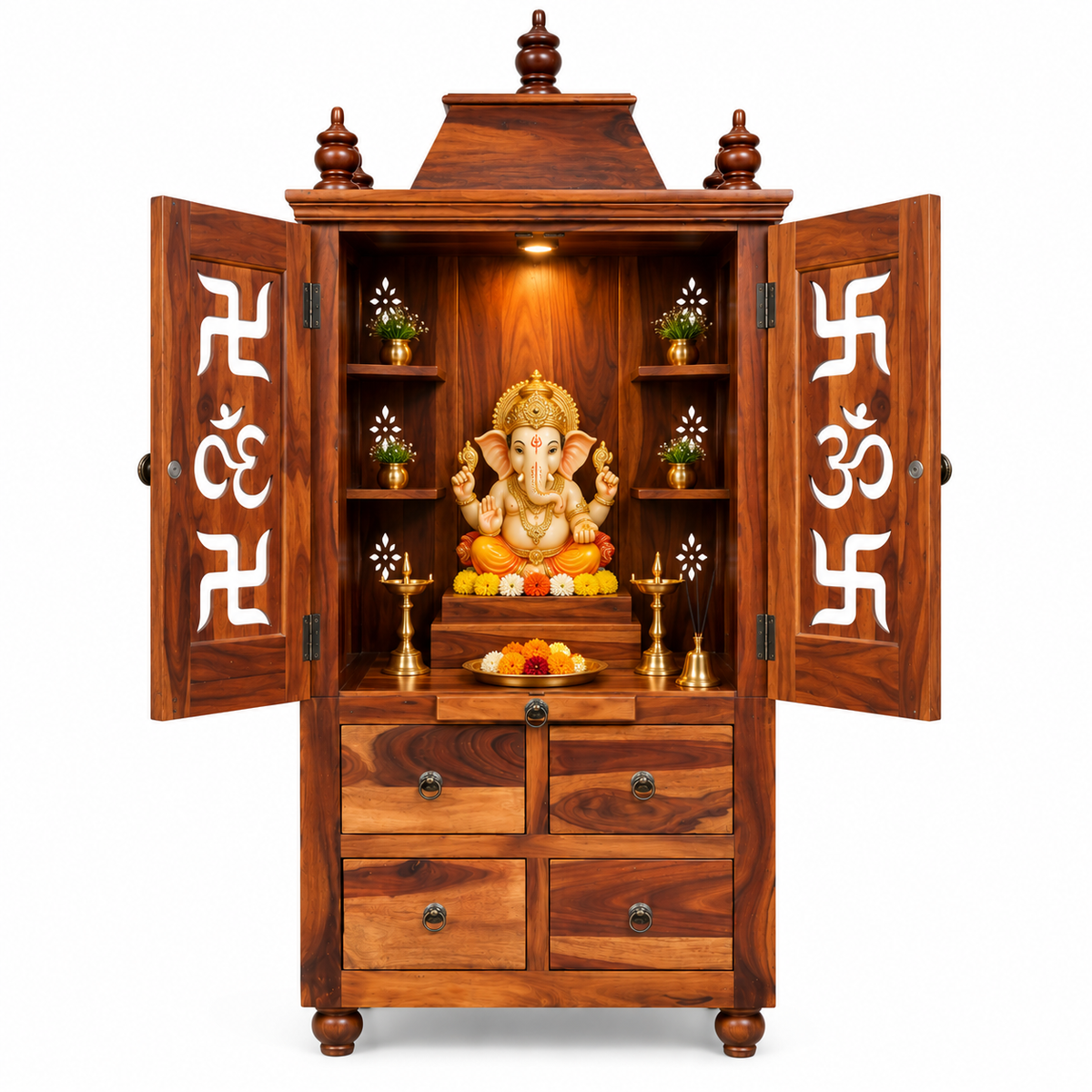Shree Sheesham Wood Home Temple