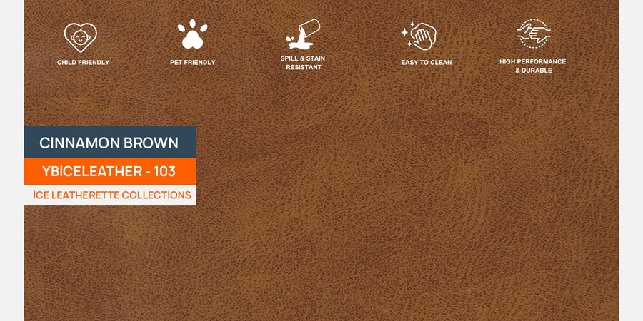 Sterio Leatherette 3 Seater Sofa In Cinnamon Brown Colour - Febonic Living