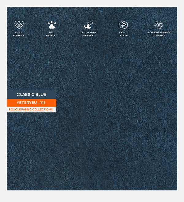 Boucle Terry Fabric Classic Blue 111 Code