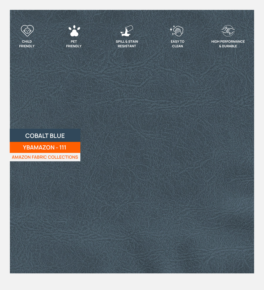 Hiro Fabric 1 Seater Sofa In Cobalt Blue Colour - Febonic Living