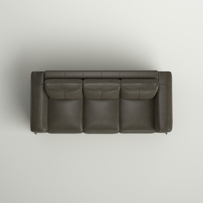 Conley Leatherette 3 Seater Sofa In Grey Colour - Febonic Living