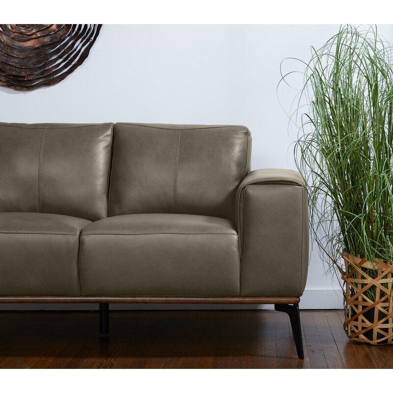 Conley Leatherette 3 Seater Sofa In Grey Colour - Febonic Living