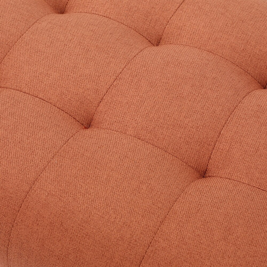 Madrid Fabric 2 Seater Recamier In Vivid Orange Colour - Febonic Living