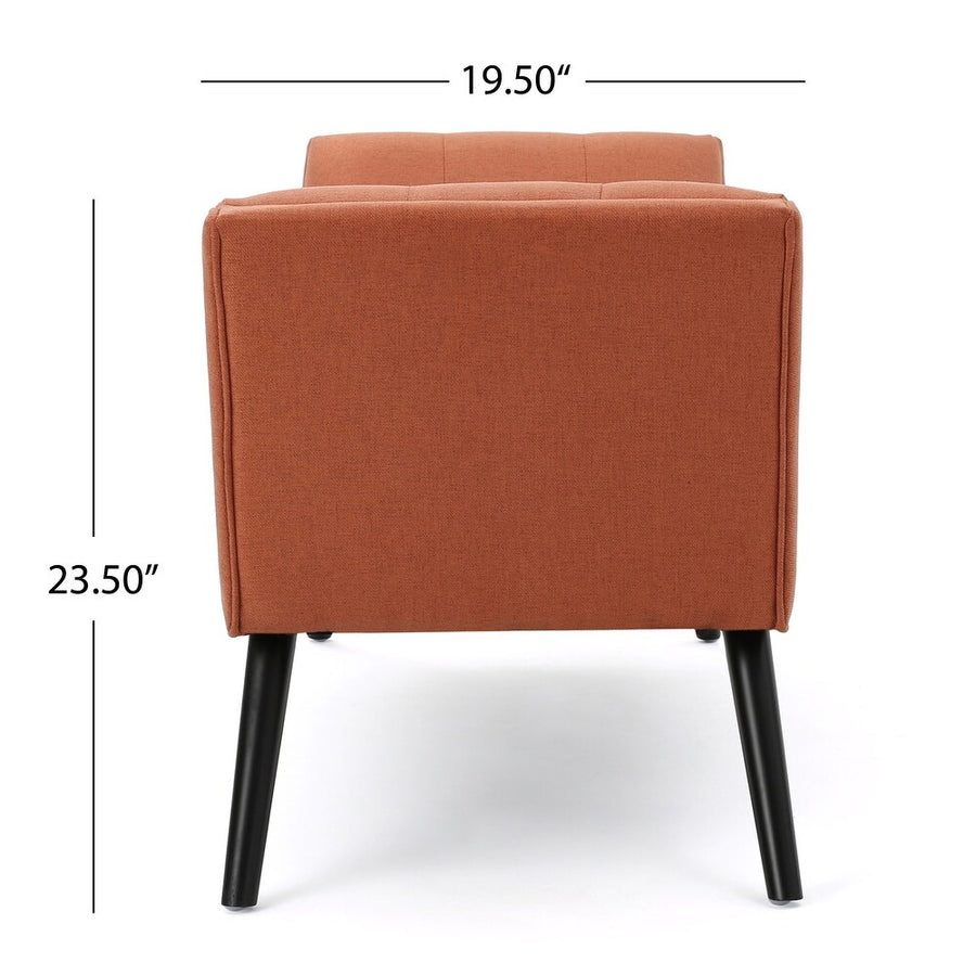 Madrid Fabric 2 Seater Recamier In Vivid Orange Colour - Febonic Living