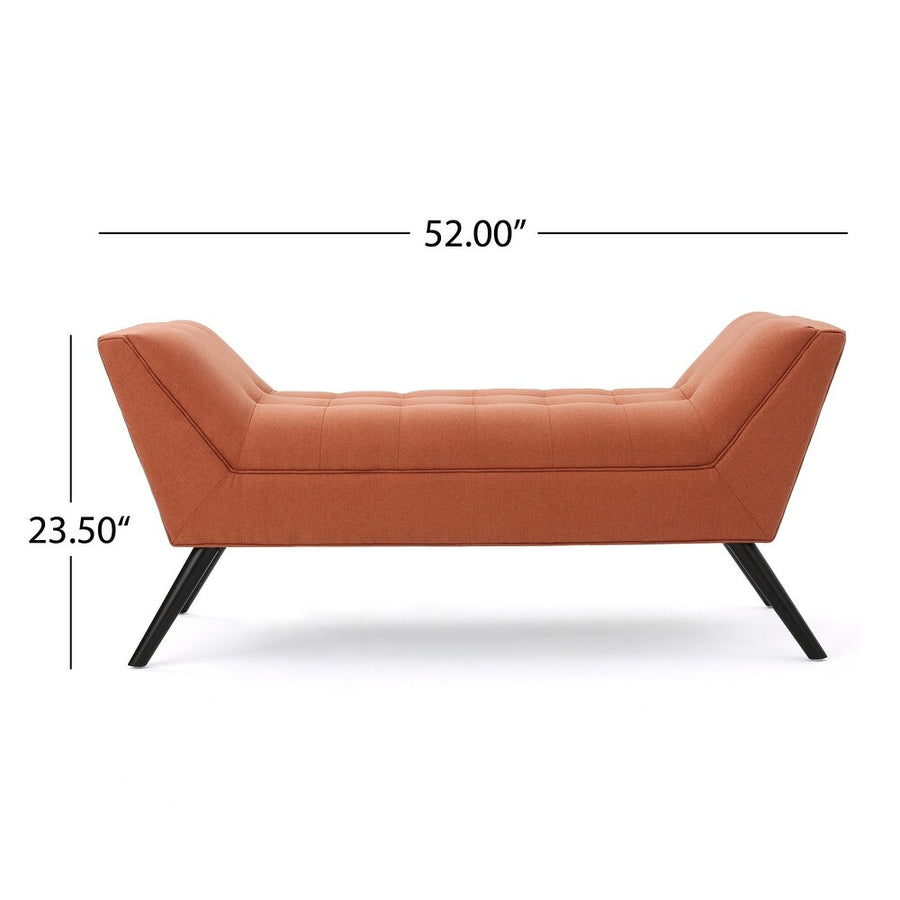 Madrid Fabric 2 Seater Recamier In Vivid Orange Colour - Febonic Living