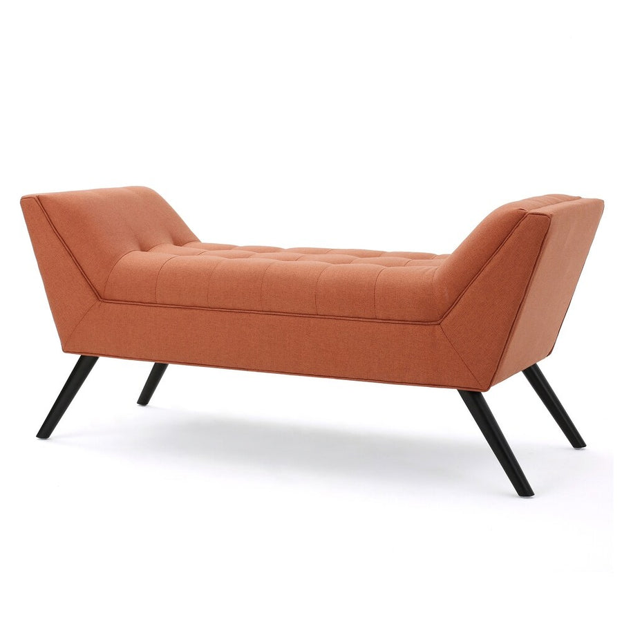 Madrid Fabric 2 Seater Recamier In Vivid Orange Colour - Febonic Living