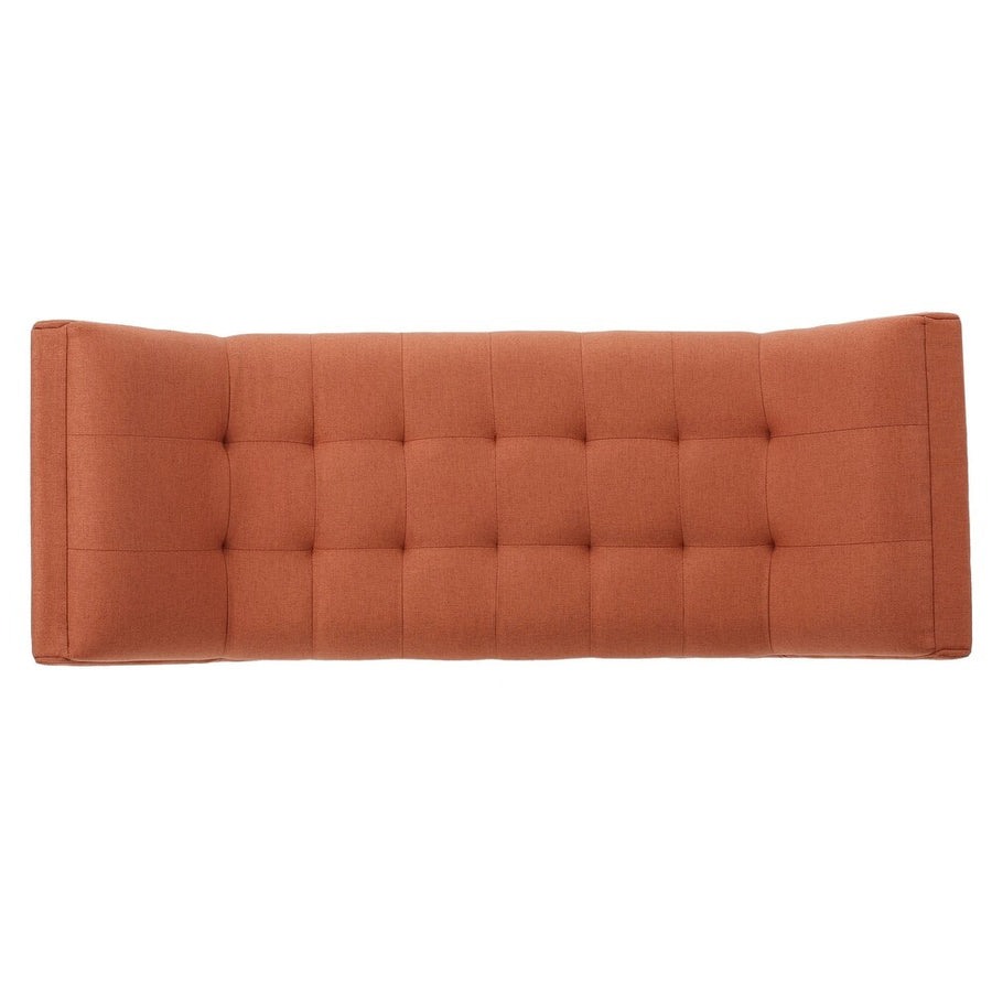 Madrid Fabric 2 Seater Recamier In Vivid Orange Colour - Febonic Living