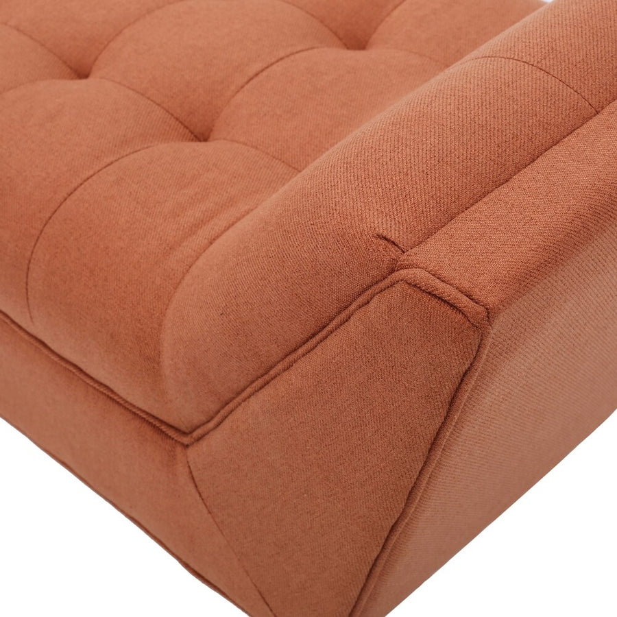 Madrid Fabric 2 Seater Recamier In Vivid Orange Colour - Febonic Living