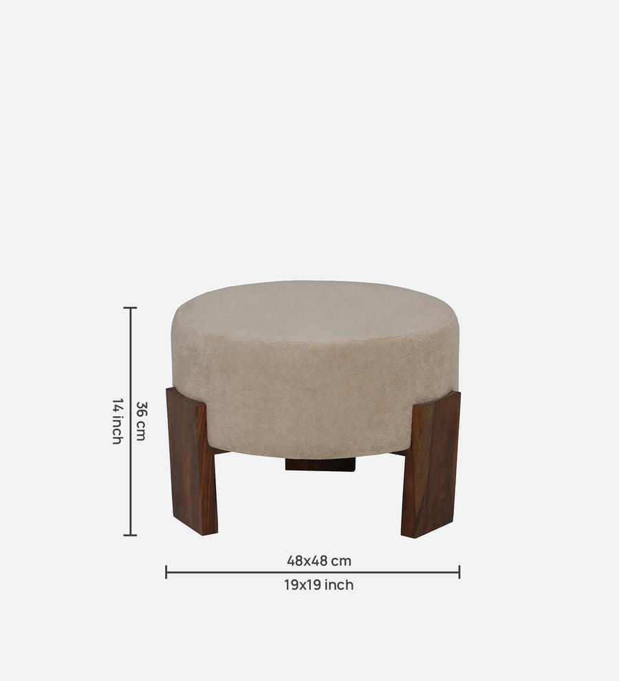 Costa Boucle Pouffe In Mushroom Beige Colour - Febonic Living