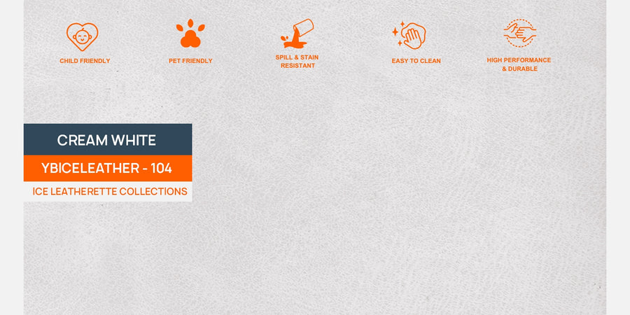 Sterio Leatherette 3 Seater Sofa In Cream White Colour - Febonic Living