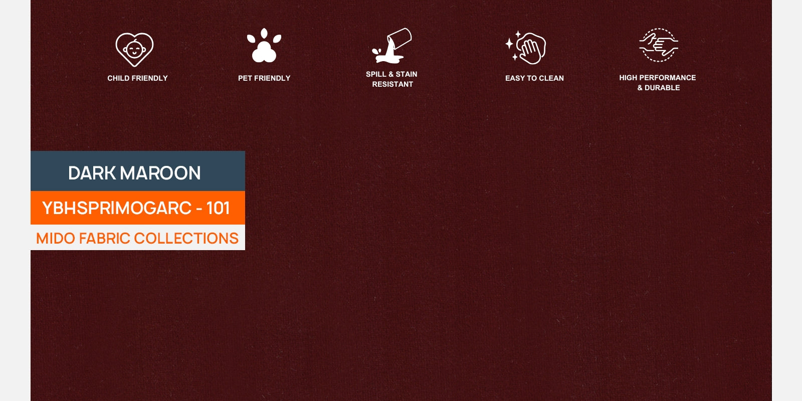 Wiki Velvet 3 Seater Sofa in Dark Maroon Colour