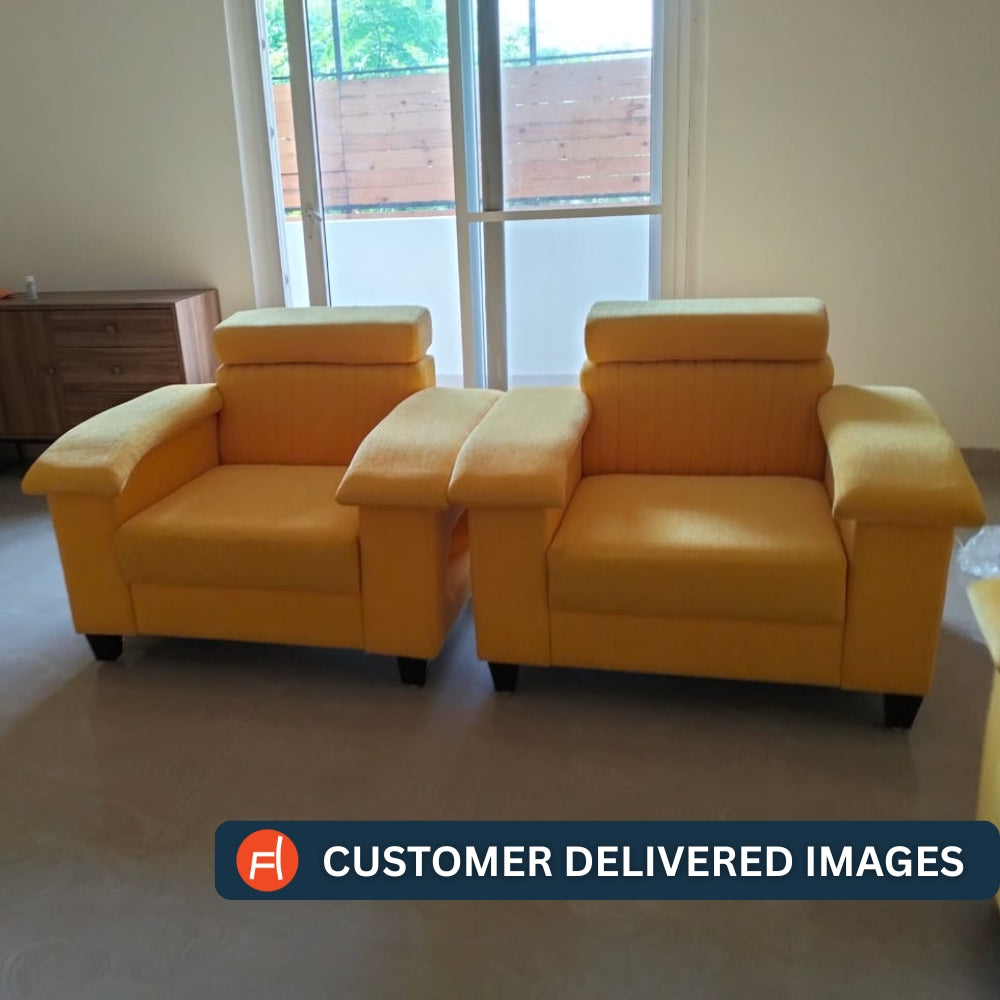 Draco Fabric 1 Seater Sofa In  Zed Black Colour - Febonic Living