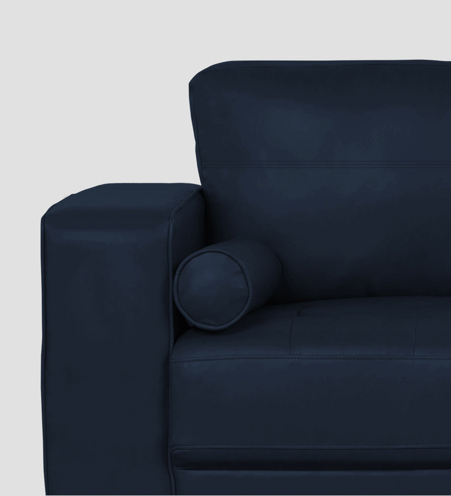 Darwin Leatherette 1 Seater Sofa In Berry Blue Colour - Febonic Living