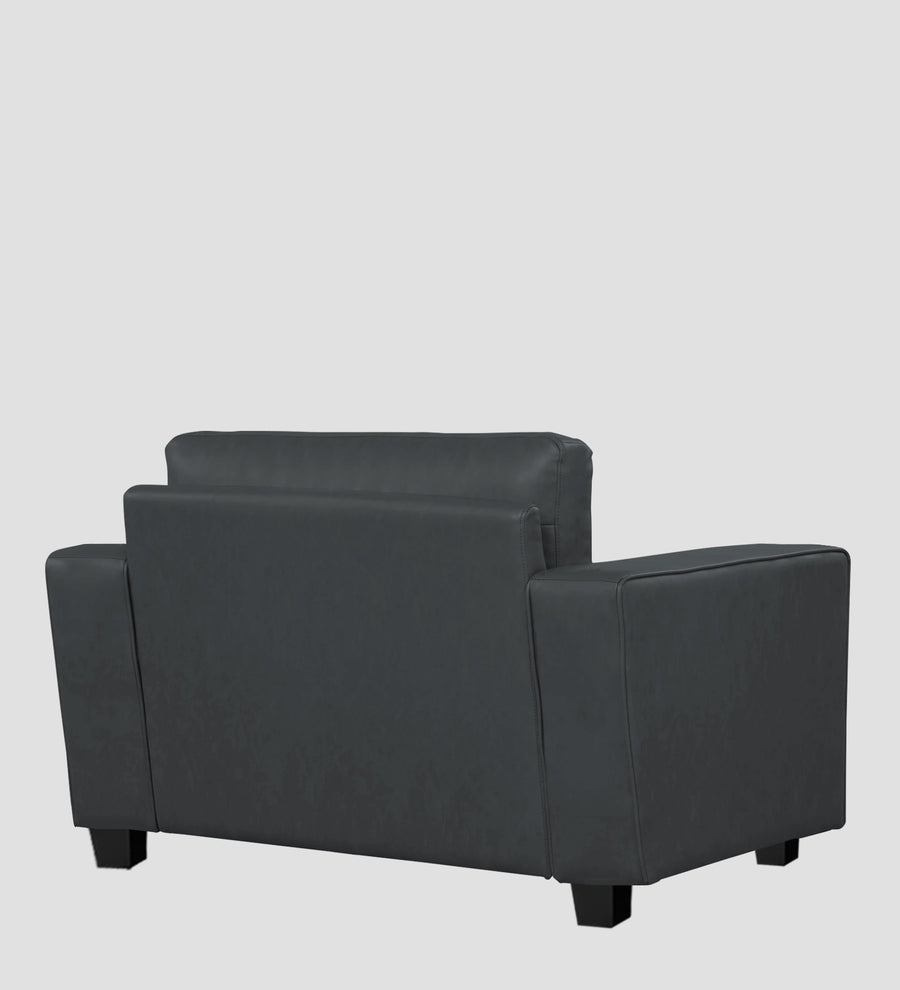 Darwin Leatherette 1 Seater Sofa In Pepper Grey Colour - Febonic Living