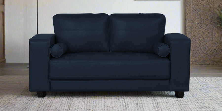 Darwin Leatherette 2 Seater Sofa In Berry Blue Colour - Febonic Living