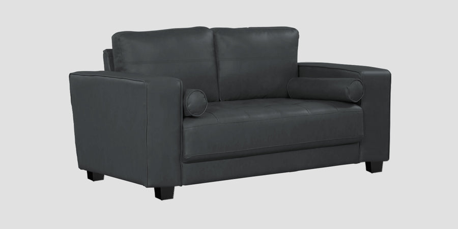 Darwin Leatherette 2 Seater Sofa In Pepper Grey Colour - Febonic Living