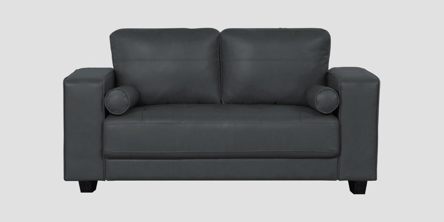 Darwin Leatherette 2 Seater Sofa In Pepper Grey Colour - Febonic Living