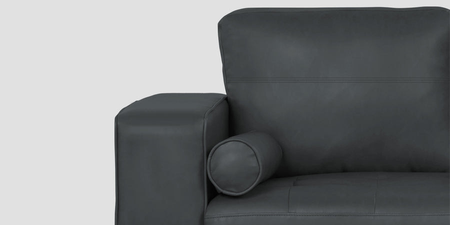 Darwin Leatherette 2 Seater Sofa In Pepper Grey Colour - Febonic Living
