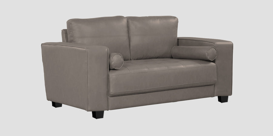 Darwin Leatherette 2 Seater Sofa In Steel Grey Colour - Febonic Living