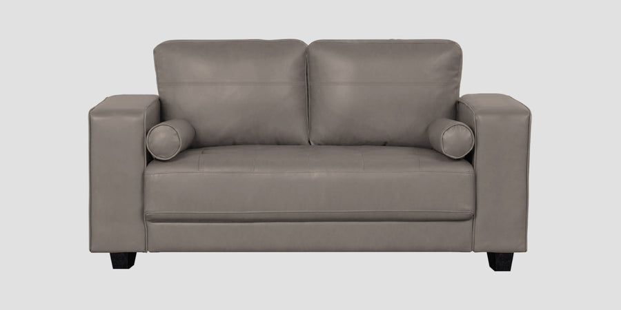 Darwin Leatherette 2 Seater Sofa In Steel Grey Colour - Febonic Living