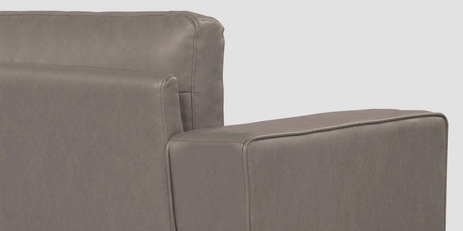 Darwin Leatherette 2 Seater Sofa In Steel Grey Colour - Febonic Living