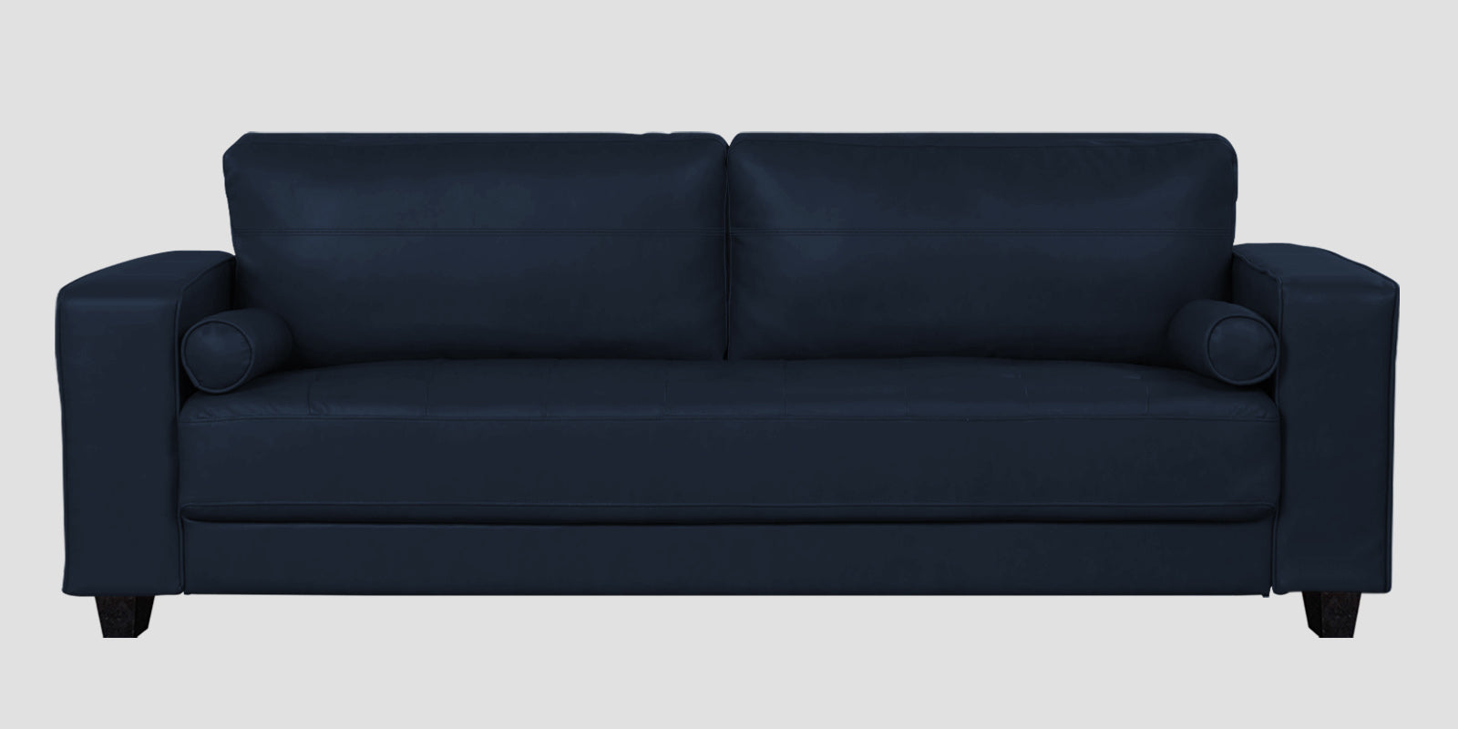 Darwin Leatherette 3 Seater Sofa In Berry Blue Colour - Febonic Living