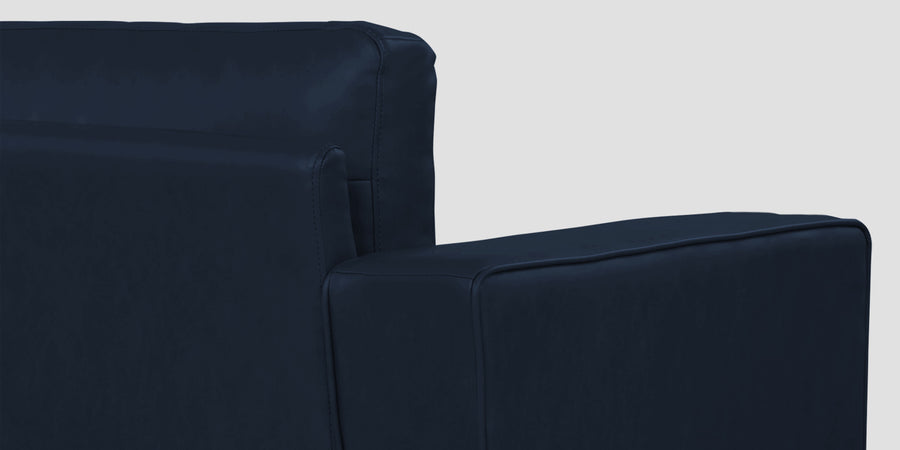 Darwin Leatherette 3 Seater Sofa In Berry Blue Colour - Febonic Living