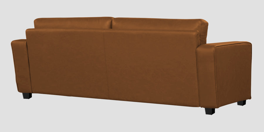 Darwin Leatherette 3 Seater Sofa In Cinnamon Brown Colour - Febonic Living