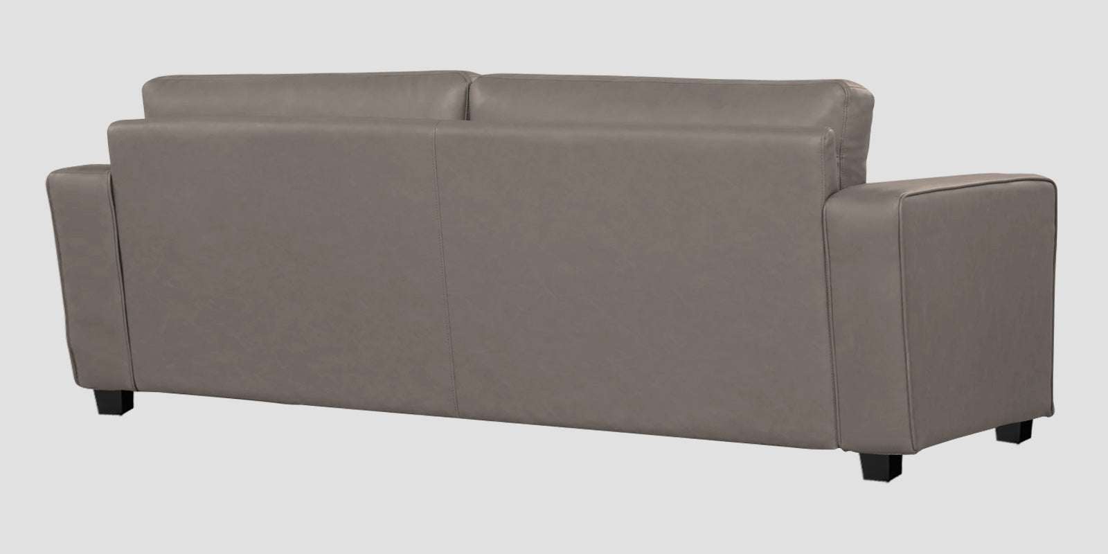 Darwin Leatherette 3 Seater Sofa In Steel Grey Colour - Febonic Living