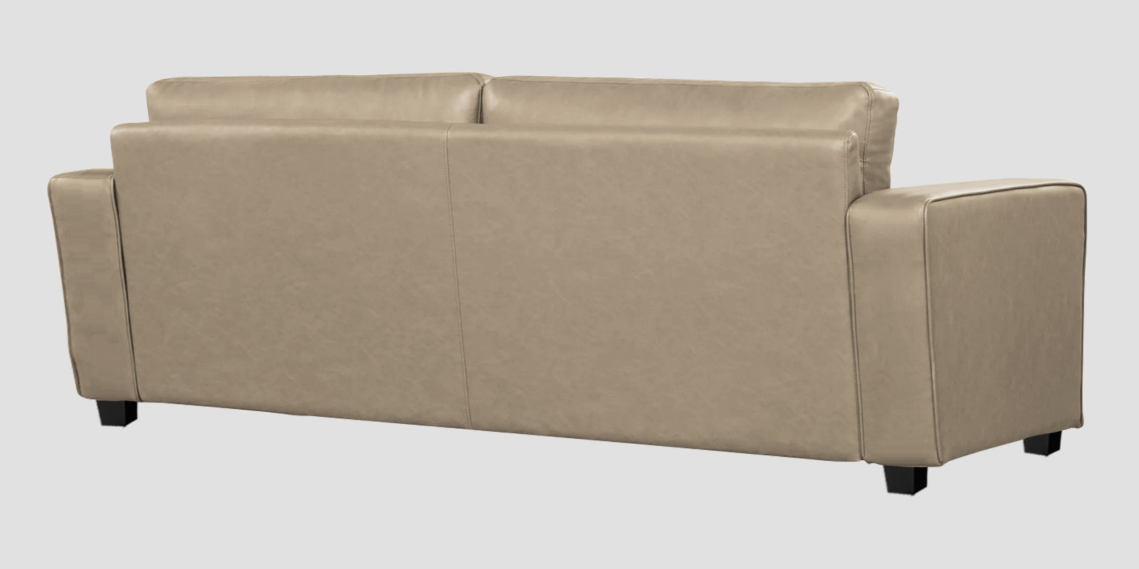Darwin Leatherette 3 Seater Sofa In Tan Beige Colour - Febonic Living