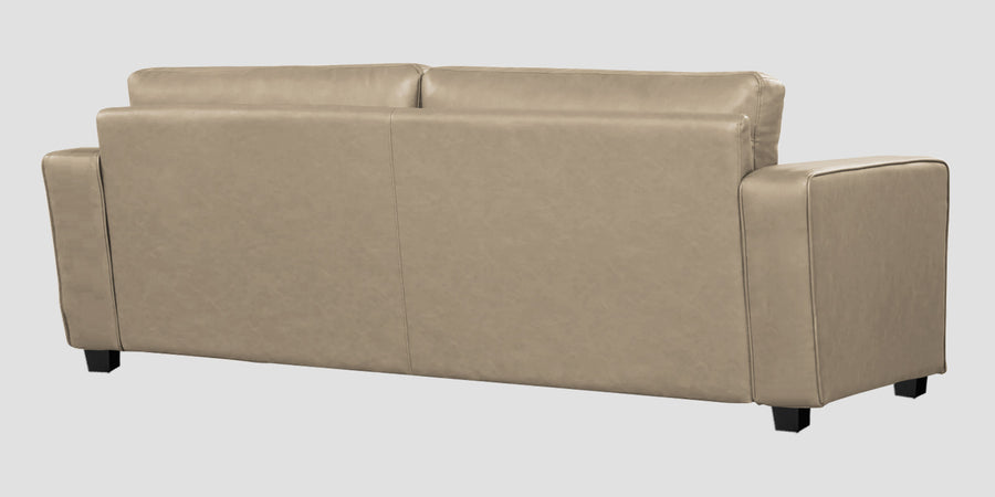 Darwin Leatherette 3 Seater Sofa In Tan Beige Colour - Febonic Living