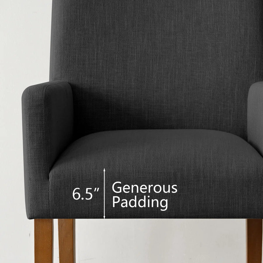 Dante Fabric Dining Chair In Chalk Grey Colour Set Of 2 - Febonic Living