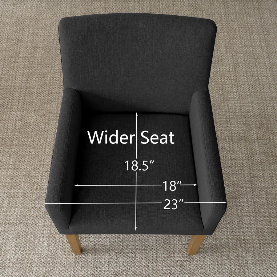 Dante Fabric Dining Chair In Chalk Grey Colour Set Of 2 - Febonic Living