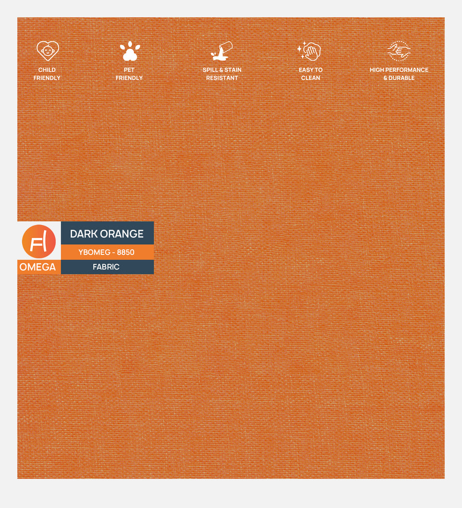 Ribby Fabric 1 Seater Sofa In Dark Orange Colour - Febonic Living
