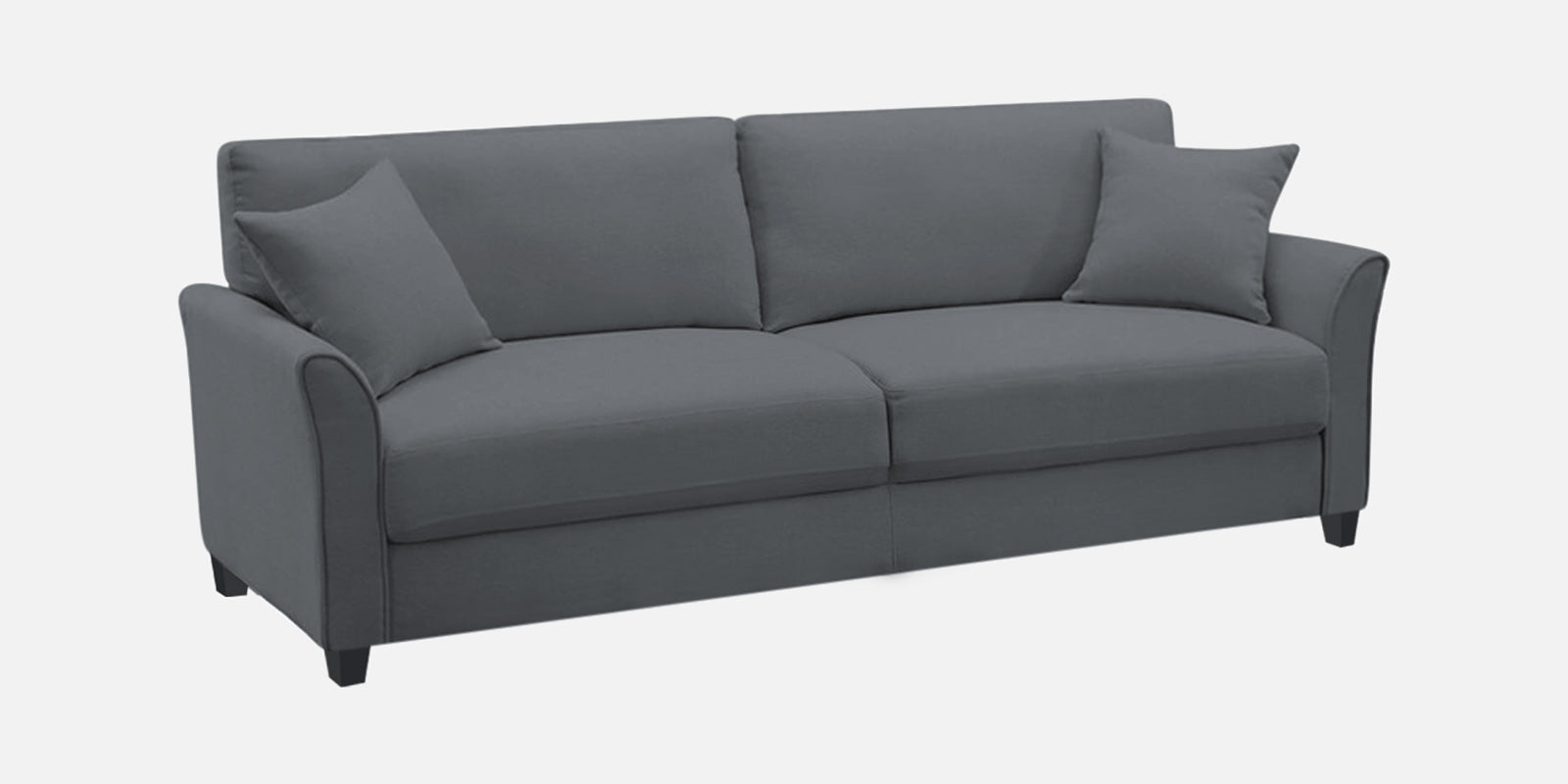 Daroo 3 Seater Velvet Sofa - Pubble Grey Front image - Febonic Living