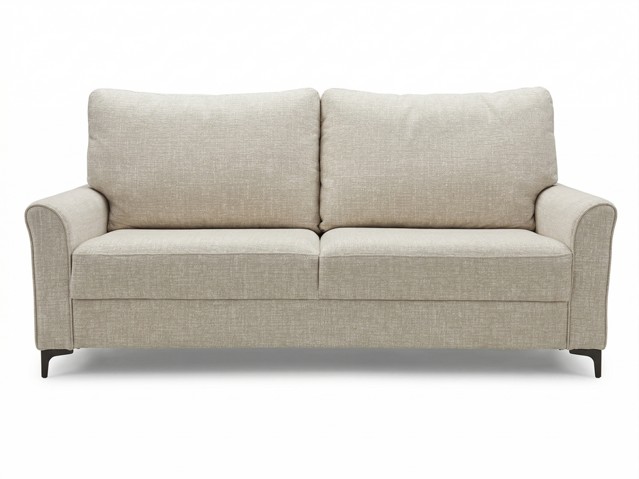 Daroox 3 Seater Fabric Sofa - Taupe Cream