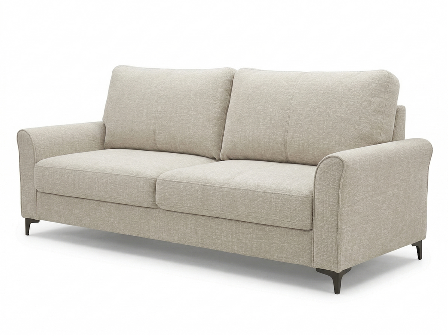 Daroox 3 Seater Fabric Sofa - Taupe Cream