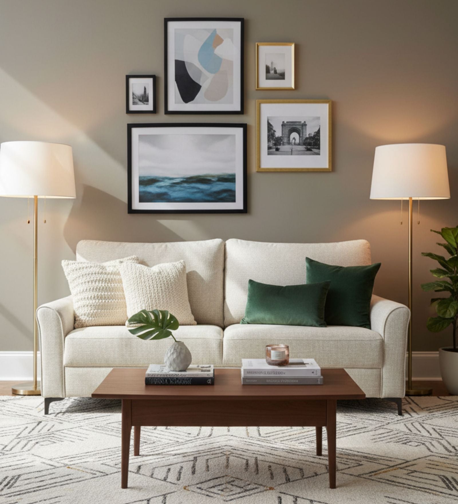 Daroox 3 Seater Fabric Sofa - Taupe Cream