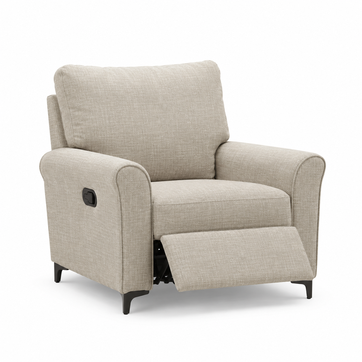 Daroox 1 Seater Motorized Fabric Recliner - Taupe Cream