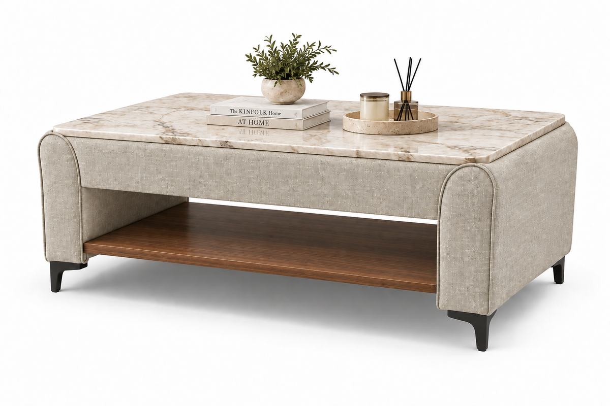Daroox Coffee Table With Marble Top